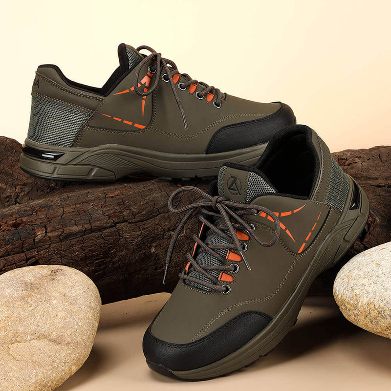 Zeba Forest Green men's hands-free sneaker, product photo
