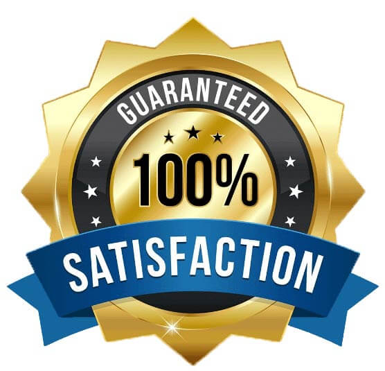 Gold 100% satisfaction guaranteed seal published by Zeba Shoes